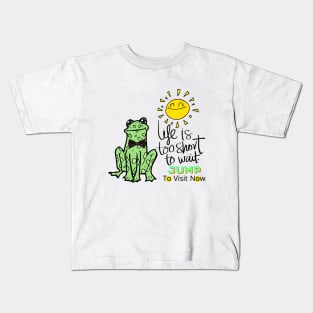 JUMP TO VISIT NOW Kids T-Shirt